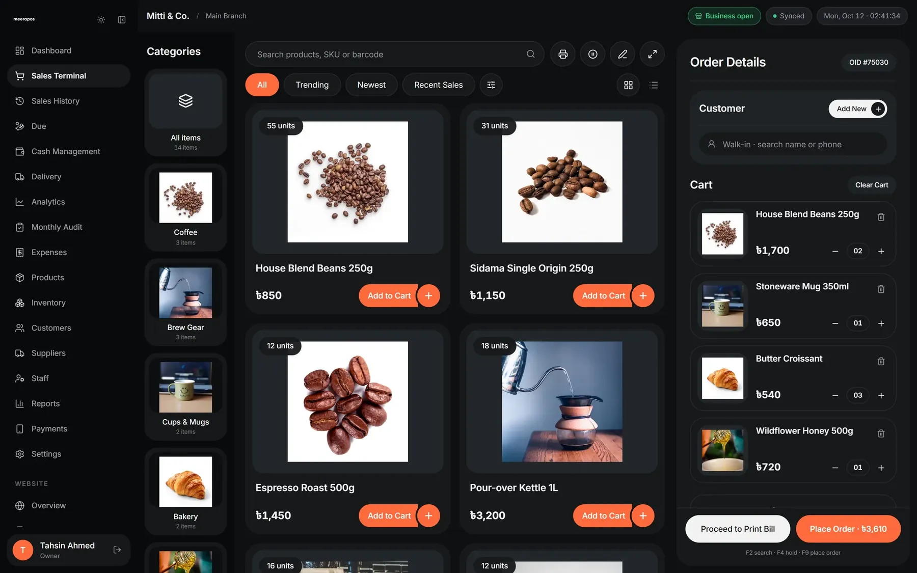 Meera POS: Sell, stock and grow from one counter.