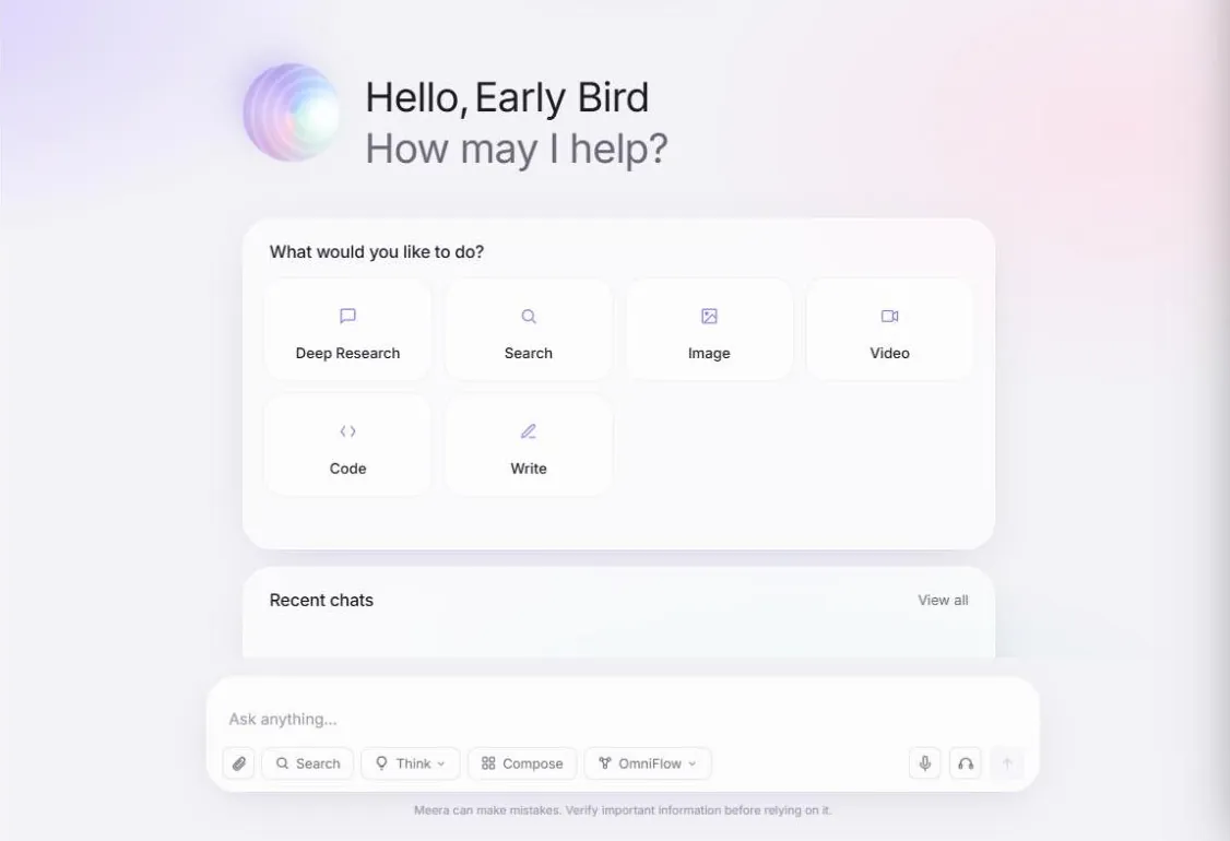 Meera AI: One assistant across every major AI model.