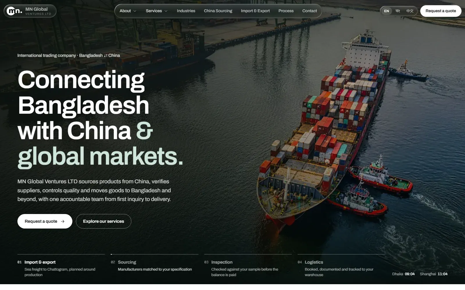 MN Global Ventures: A business site and shop connecting Bangladesh with China and global markets.