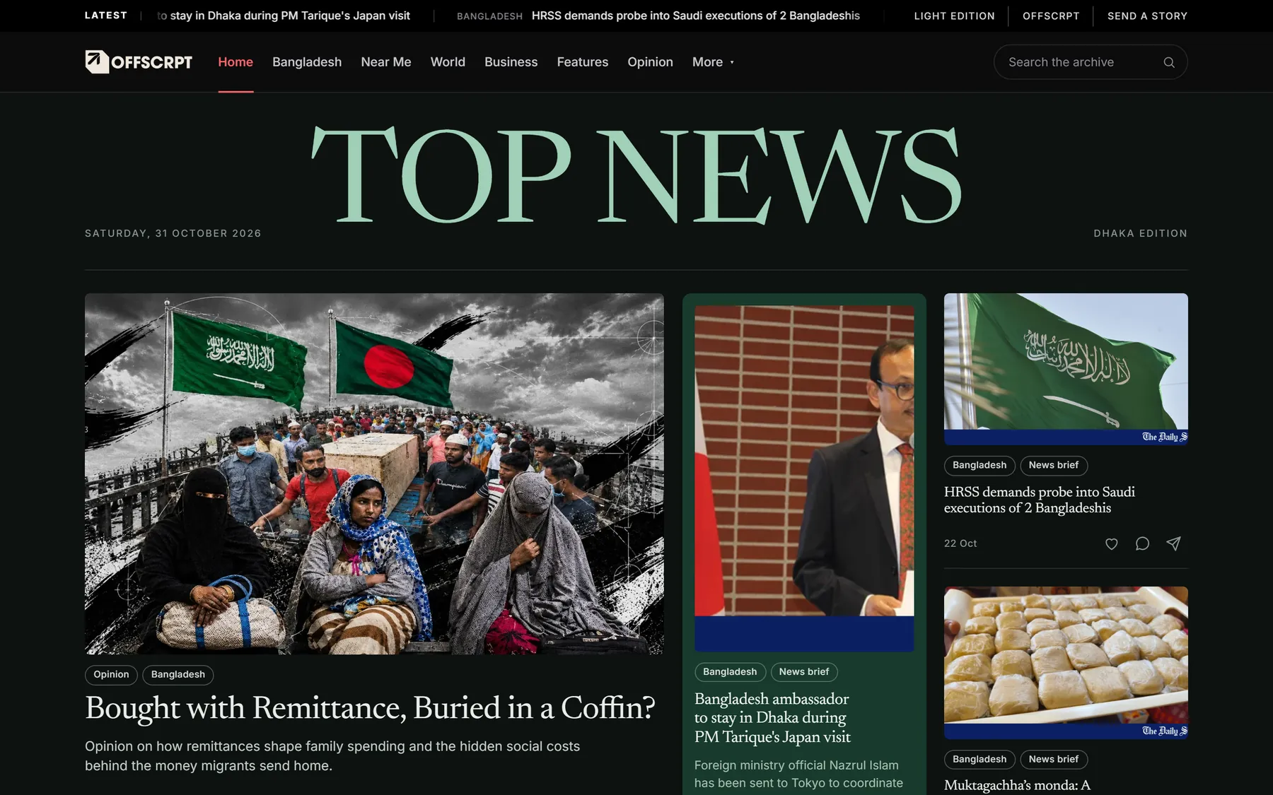 OFFSCRPT: A news portal, written and run in-house.